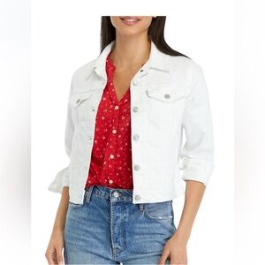 Levi’s Women's Shrunken White Denim Jacket - see details